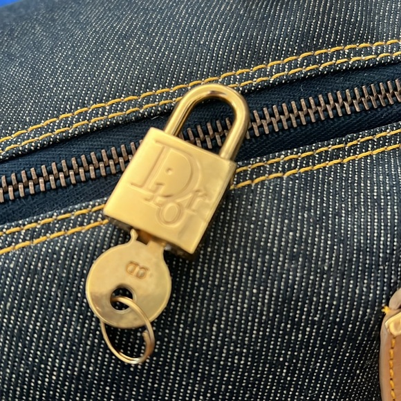 Rare Authentic Preloved Christian Dior Denim Canvas Speedy - Picture 4 of 17